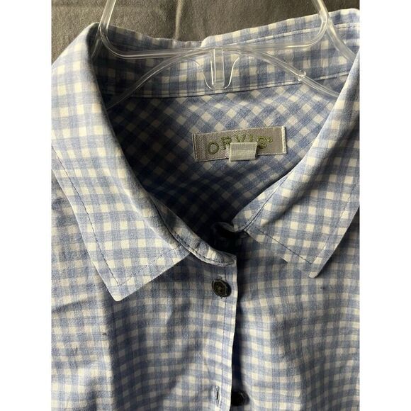 Orvis Shirt Womens Vintage XL Plaid Long Sleeve Button Up Roll Tab - Picture 2 of 6